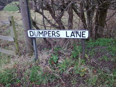 Dumpers Lane road sign