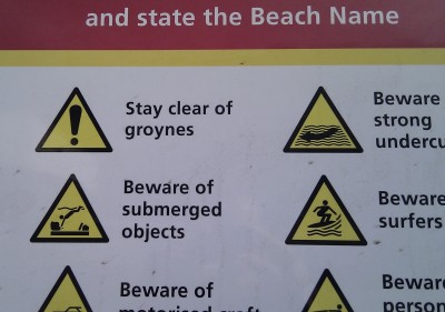 Stay clear of groynes
