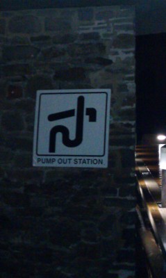 Pump out station sign