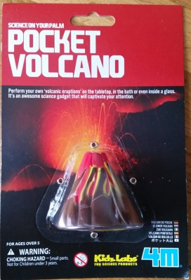 Pocket volcano toy warns of choking hazard