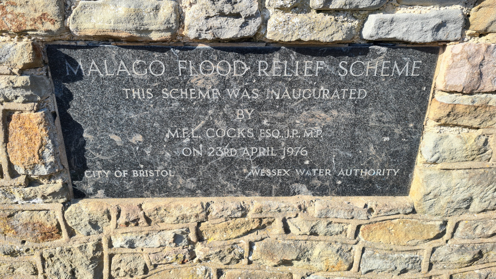 A plaque mentioning M.F.L Cocks esq